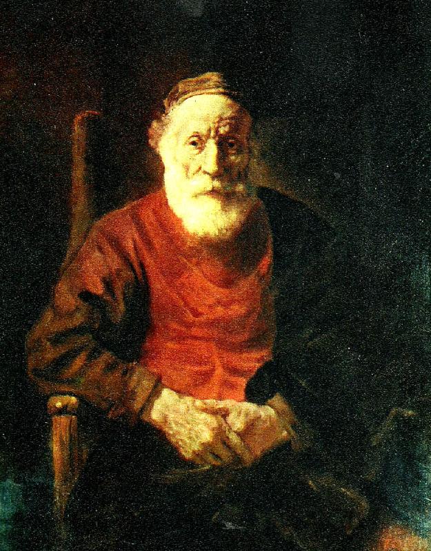 REMBRANDT Harmenszoon van Rijn portratt av gammal man oil painting image